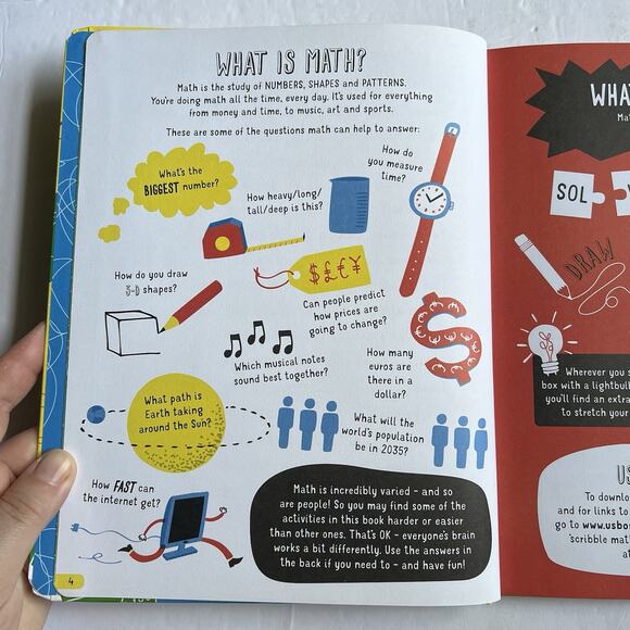 Usborne STEM Math Scribble Book By Alice James Eddie Reynolds Darran Stobbart - Picture 4 of 10